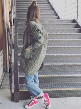 「キルティングコート」｜maiさん（レディース・165cm）の秋コーディネート