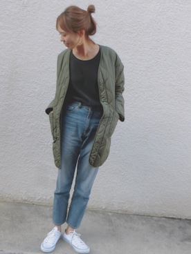 「キルティングコート」｜maiさん（レディース・165cm）の秋コーディネート