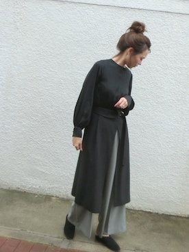 「MYSELF ABAHOUSE」｜「アイテム（つなぎ/オールインワン）」を使った、maiさん（レディース・165cm）の冬コーディネート