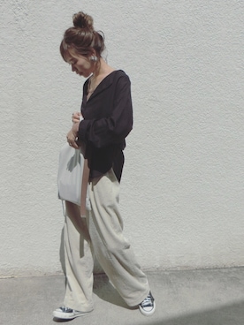 「FREAK'S STORE（フリークスストア）のアイテム（ベルト）」を使った、maiさん（レディース・165cm）の春コーディネート