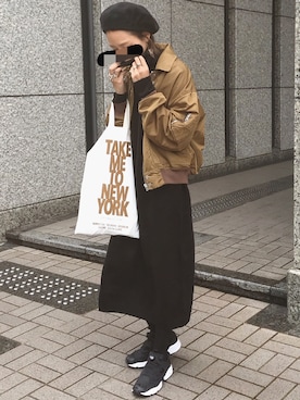 「ALLUMER（アリュメール）のアイテム（ジャケット/アウター）」を使った、maiさん（レディース・165cm）の冬コーディネート
