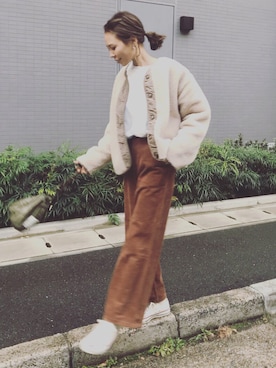 「DHOLIC（ディーホリック）のアイテム（その他アウター）」を使った、maiさん（レディース・165cm）の冬コーディネート