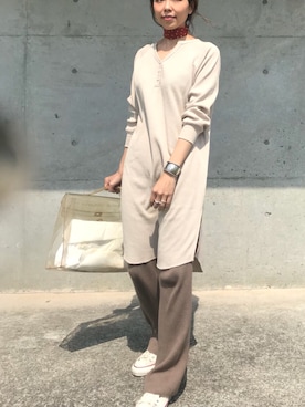 「FRAMeWORK（フレームワーク）のアイテム（レッグウェア）」を使った、maiさん（レディース・165cm）の春コーディネート