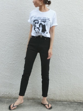 「sonic youth（ソニックユース）のアイテム」を使った、maiさん（レディース・165cm）の夏コーディネート