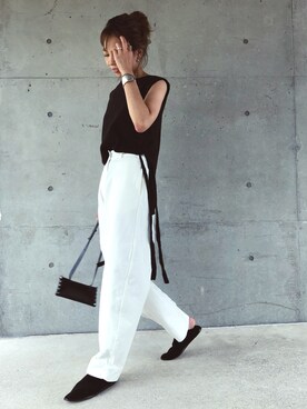 「whideout.（ファイドアウト）のアイテム」を使った、maiさん（レディース・165cm）の夏コーディネート