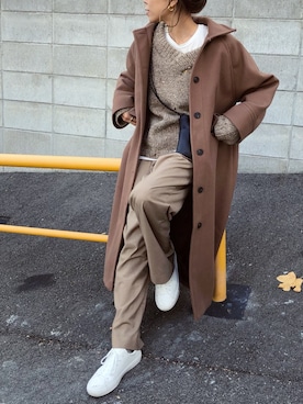 「DHOLIC（ディーホリック）のアイテム（その他アウター）」を使った、maiさん（レディース・165cm）の冬コーディネート
