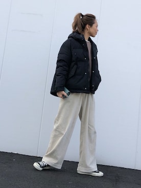 「ALLUMER（アリュメール）のアイテム（ジャケット/アウター）」を使った、maiさん（レディース・165cm）の冬コーディネート