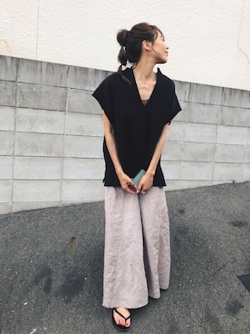「LUCA/LADY LUCK LUCA（ルカ/レディラックルカ）のアイテム」を使った、maiさん（レディース・165cm）の夏コーディネート