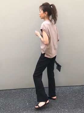 「TATRAS CONCEPT STORE（タトラスコンセプトストア）のアイテム（サンダル）」を使った、maiさん（レディース・165cm）の夏コーディネート