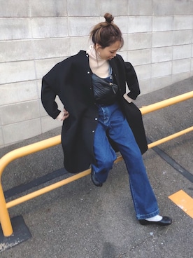 「FRAMeWORK（フレームワーク）のアイテム（オールインワン・サロペット）」を使った、maiさん（レディース・165cm）の冬コーディネート