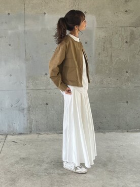 「ノーカラージャケット」｜maiさん（レディース・165cm）の春コーディネート