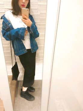 「Honeys（ハニーズ）のアイテム（チュニック）」を使った、mhさん（レディース・155cm）の春コーディネート