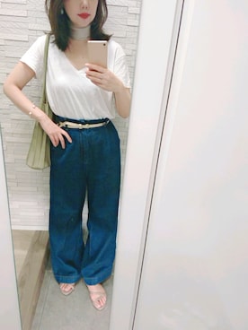 「RETRO GIRL（レトロガール）のアイテム（財布/小物）」を使った、mhさん（レディース・155cm）の夏コーディネート
