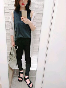 「Another Edition（アナザーエディション）のアイテム（ショルダーバッグ）」を使った、mhさん（レディース・155cm）の夏コーディネート