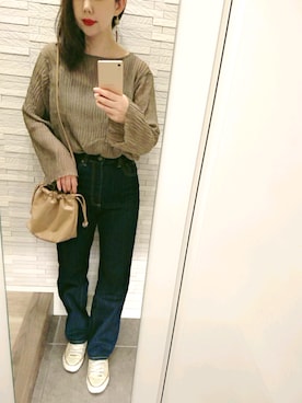 「シフォンブラウス」｜「アイテム（その他）」を使った、mhさん（レディース・155cm）の秋コーディネート