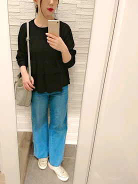 「Another Edition（アナザーエディション）のアイテム（ショルダーバッグ）」を使った、mhさん（レディース・155cm）の秋コーディネート