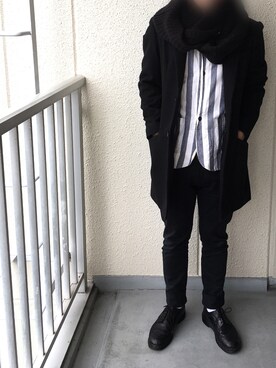 「アイテム（チェスターコート）」を使った、かまさん（メンズ・168cm・20代）の秋コーディネート