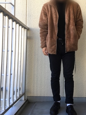 「アイテム（その他トップス、ブラウン系）」を使った、かまさん（メンズ・168cm）の秋コーディネート