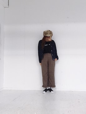 「wearhalloween2017」｜「アイテム（スリッポン）」を使った、rioさん（レディース・160cm）の秋コーディネート