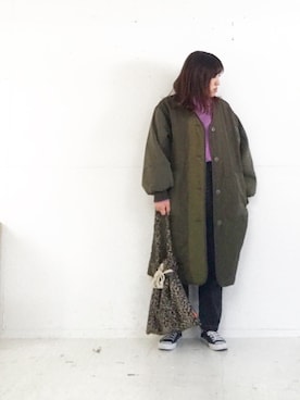 「キルティングコート」｜rioさん（レディース・160cm）の秋コーディネート