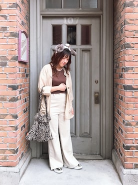 「USJ」｜「アイテム（その他アウター）」を使った、rioさん（レディース・160cm）の秋コーディネート