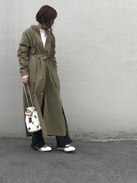 「ALLUMER（アリュメール）のアイテム（ジャケット/アウター）」を使った、norinoriyさん（レディース・157cm）の春コーディネート