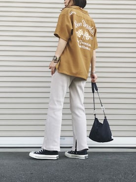 「TODAYFUL（トゥデイフル）のポケットナイロンサコッシュ（ボディバッグ/ウエストポーチ）」を使った、norinoriyさん（レディース・157cm）の春コーディネート