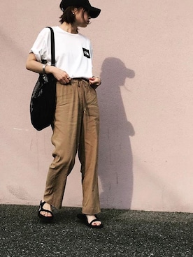「Tough Traveler（タフトラベラー）のTough Traveler×URBAN RESEARCH　別注SHOULDER BAG（ショルダーバッグ）」を使った、norinoriyさん（レディース・157cm）の夏コーディネート