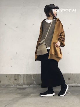「INFIELDER DESIGN（インフィールダーデザイン）のアイテム」を使った、norinoriyさん（レディース・157cm）の冬コーディネート