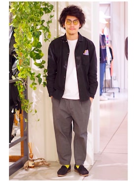 「HAV-A-HANK（ハバハンク ）のアイテム」を使った、よこうちさん（メンズ・167cm）の春コーディネート