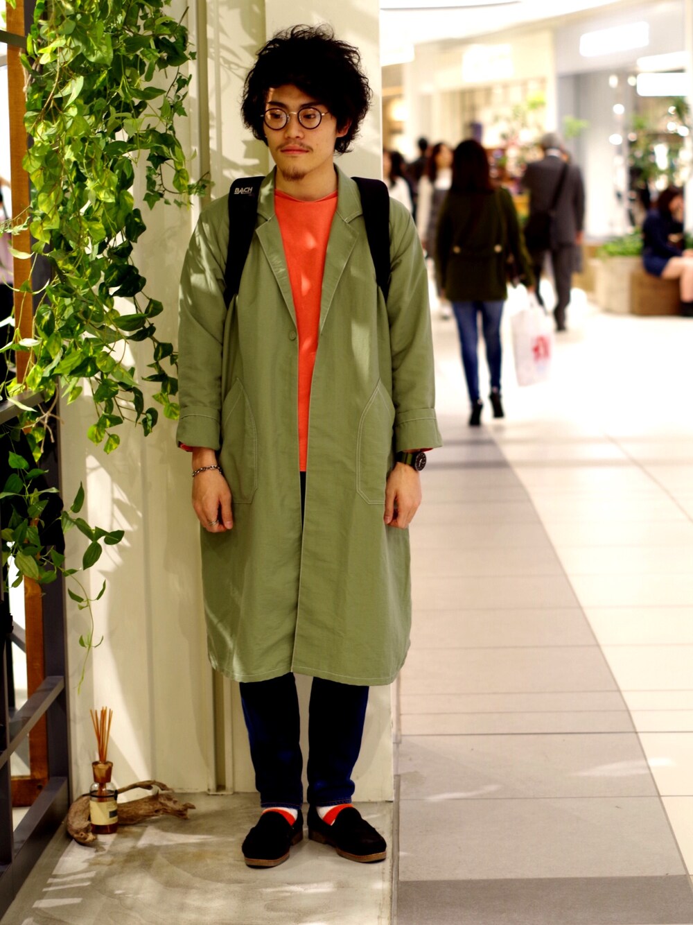 「gooddeal、ローファー、はるコーデ、春コーデ、セントジェームス、saint james、Levi's」｜「Boston ClubのBOSTON CLUB ボストンクラブ MARTIN マーティン （メガネ、ブラック系）」を使った、よこうちさん（メンズ・167cm）の春コーディネートの1枚目の写真