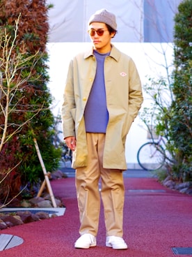 「ROTOTO（ロトト）のアイテム」を使った、よこうちさん（メンズ・167cm）の冬コーディネート