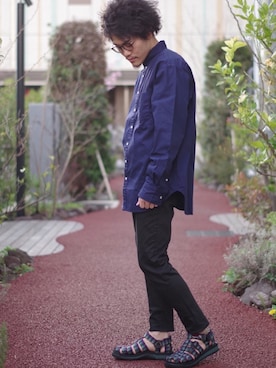 「SERO（セロ）のアイテム」を使った、よこうちさん（メンズ・167cm）の春コーディネート