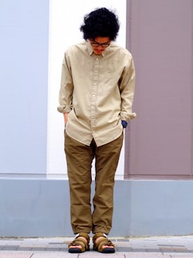 「SERO（セロ）のアイテム」を使った、よこうちさん（メンズ・167cm）の春コーディネート