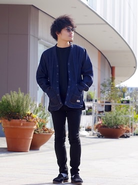 「ROTOTO（ロトト）のアイテム」を使った、よこうちさん（メンズ・167cm）の春コーディネート