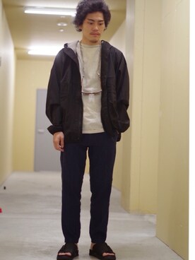 「CHUMS（チャムス）のアイテム」を使った、よこうちさん（メンズ・167cm）の春コーディネート