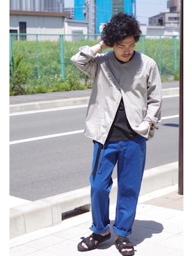 「THOUSAND MILE（サウザンドマイル）のアイテム」を使った、よこうちさん（メンズ・167cm）の春コーディネート