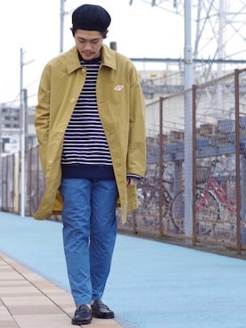 「アイテム（ハンチング/ベレー帽）」を使った、よこうちさん（メンズ・167cm）の春コーディネート