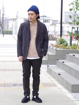 「ROTOTO（ロトト）のアイテム」を使った、よこうちさん（メンズ・167cm）の春コーディネート
