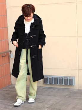 「アイテム（ダッフルコート）」を使った、aiさん（レディース・157cm）の夏コーディネート