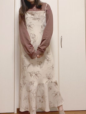「アパレルスタッフ」｜「アイテム（オールインワン・サロペット）」を使った、ゆきんこさん（レディース・165cm）の冬コーディネート