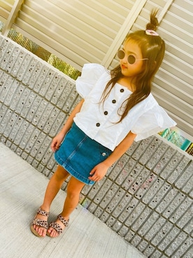 「GRL（グレイル）のアイテム」を使った、☺︎さん（キッズ・110cm）の春コーディネート