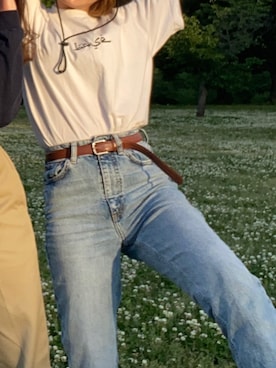 「AFTERBASE（アフターベース）のアイテム」を使った、liynoさん（レディース・152cm）の夏コーディネート