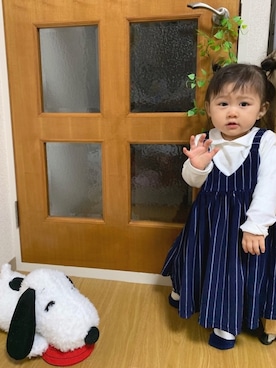 「1歳半」｜「アイテム（ワンピース/ドレス）」を使った、chachachanさん（キッズ・80cm）の春コーディネート