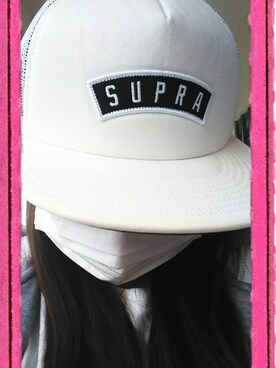 「SUPRA（スープラ）のアイテム（帽子）」を使った、taiyo‪❥❥❥‬さん（レディース・156cm）の春コーディネート