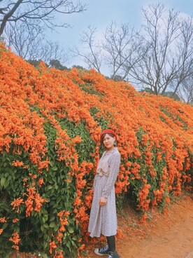 「sheのアイテム」を使った、Sandra  Hipさん（レディース・157cm）の冬コーディネート