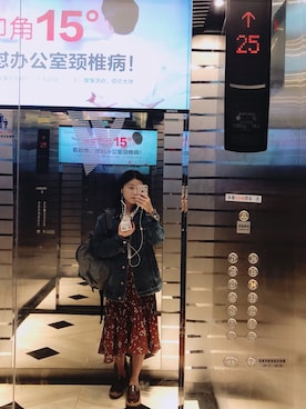 「New look（ニュールック）のアイテム（デニムジャケット）」を使った、spritefantaaさん（レディース・158cm）の秋コーディネート