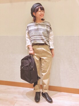 「アイテム（スリッポン）」を使った、む ら ま つさん（レディース・148cm・20代）の春コーディネート