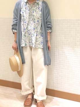 「アイテム（スリッポン）」を使った、む ら ま つさん（レディース・148cm・20代）の春コーディネート
