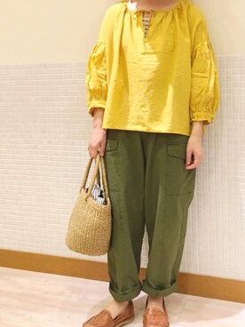 「アイテム（スリッポン）」を使った、む ら ま つさん（レディース・148cm・20代）の春コーディネート